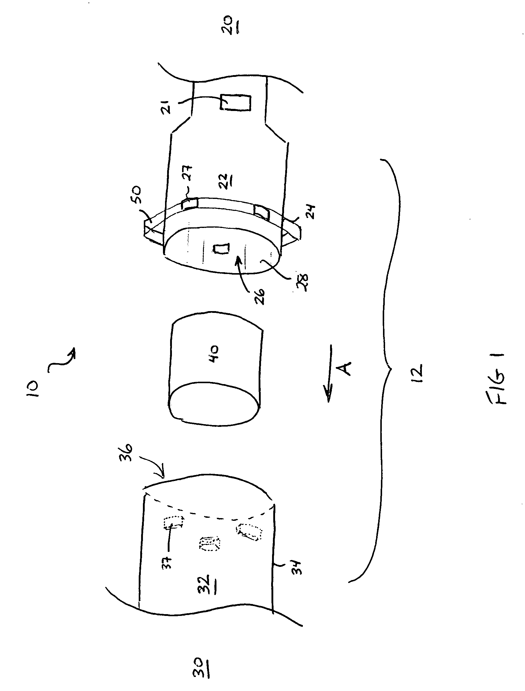 Retention assembly for a hydrocarbon trap