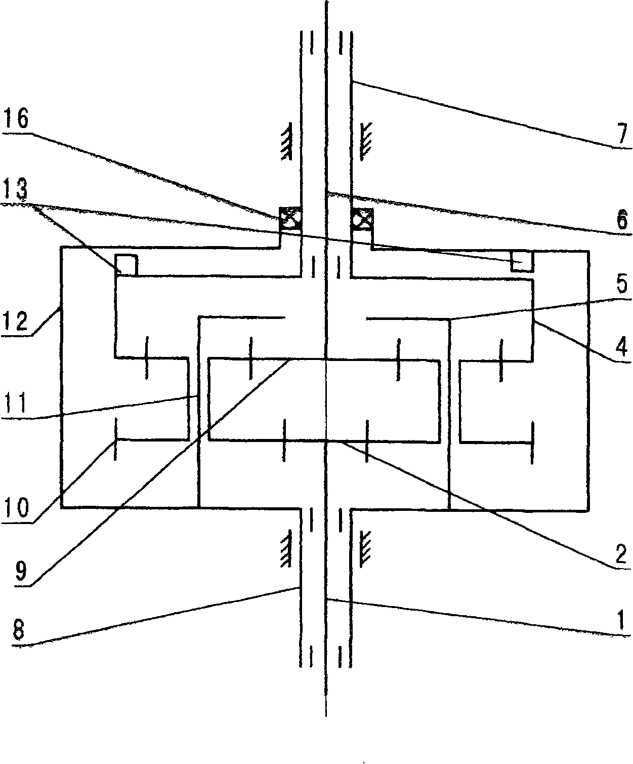 Full-automatic speed reduction clutch of washing machine