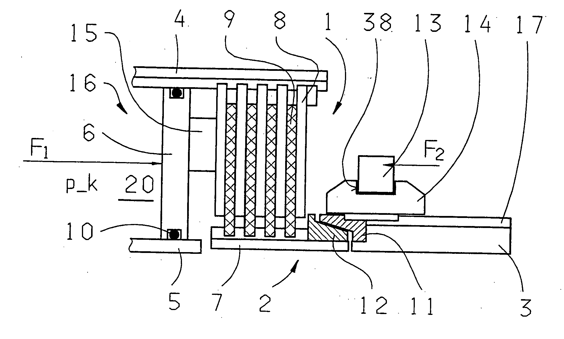 Automatic gearbox with a hydraulically actuated shifting element