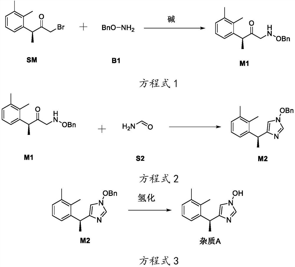 Preparation method of dexmedetomidine hydrochloride degradation impurity