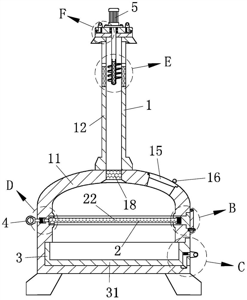 Garbage incinerator with flue gas filtration function