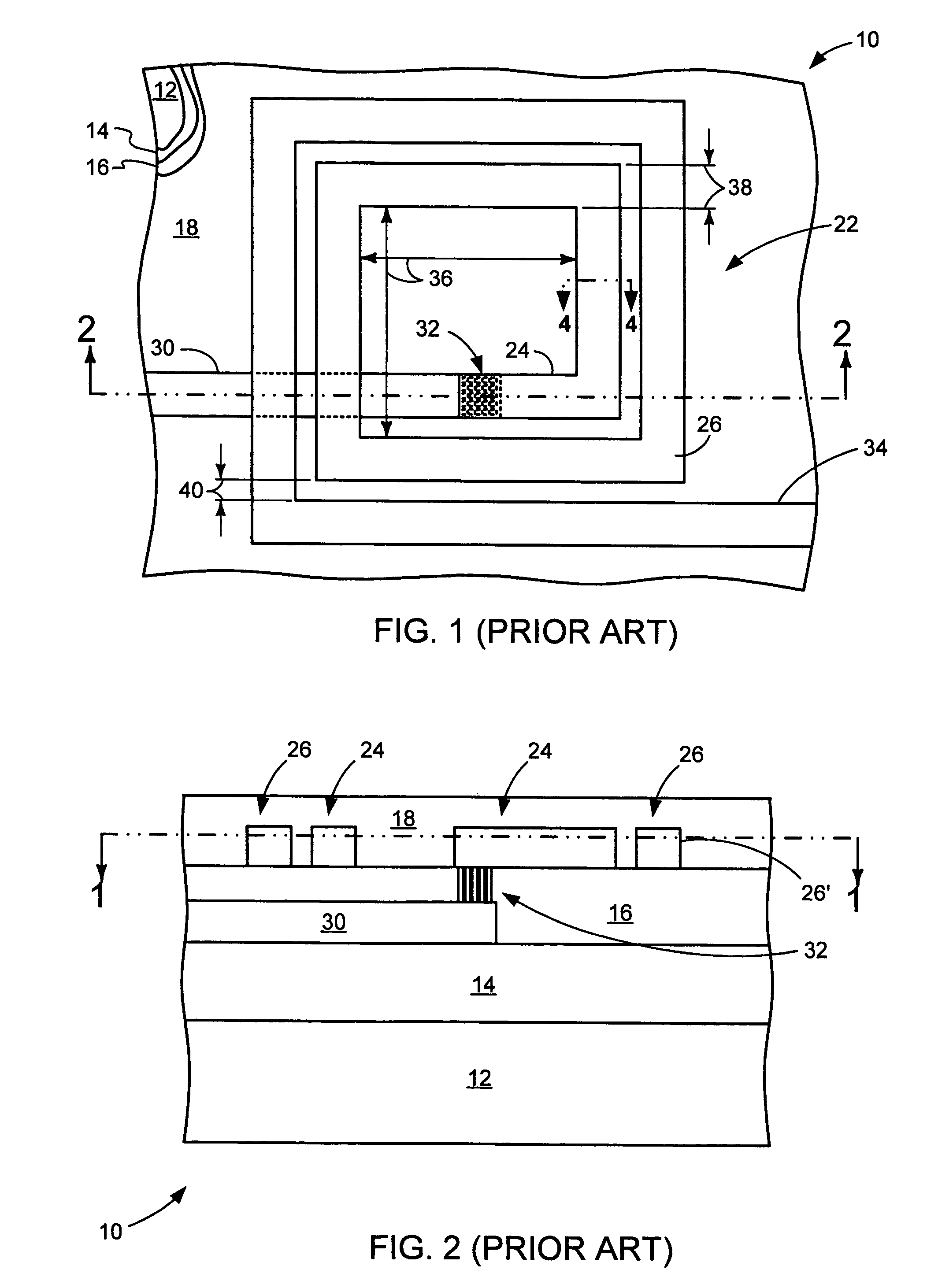 Via/line inductor on semiconductor material