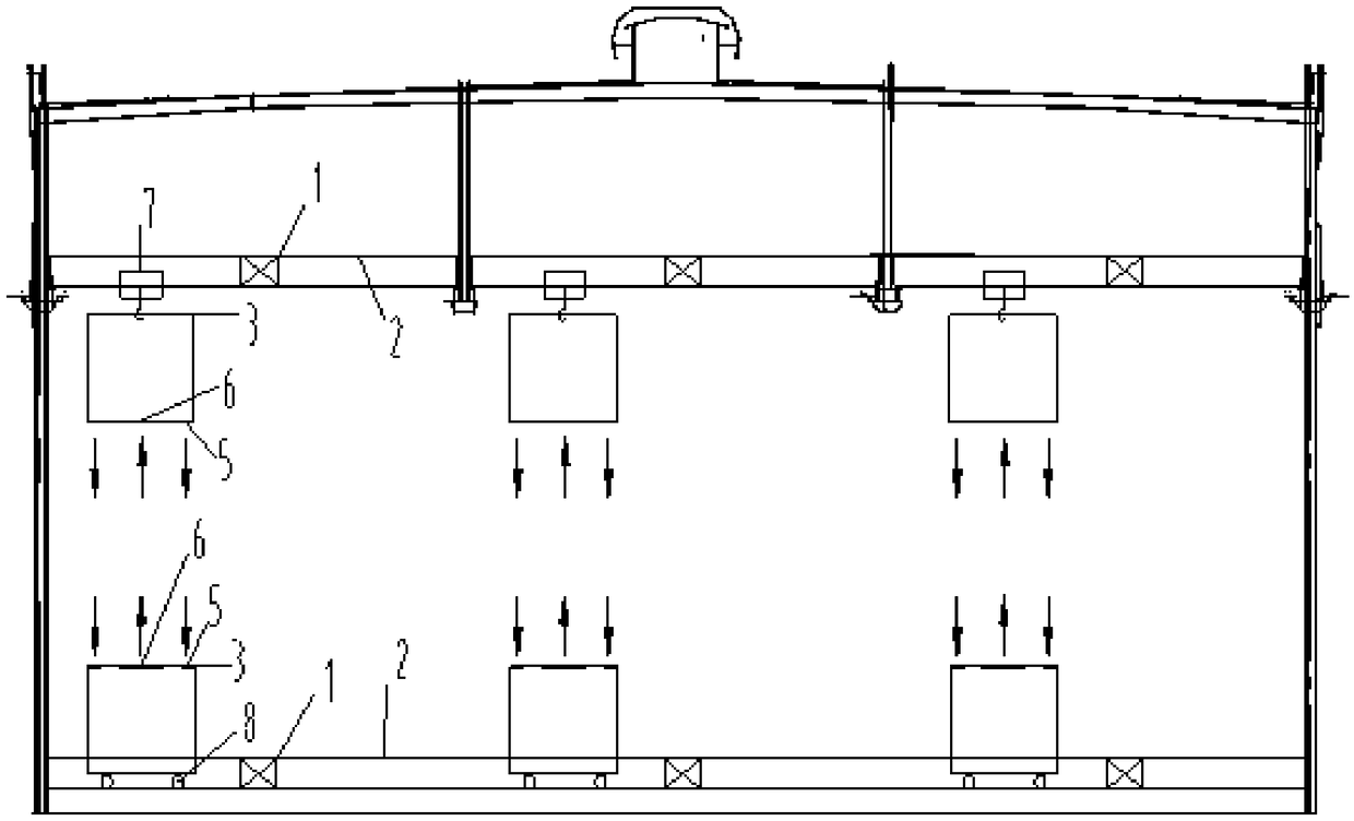 Mobile blowing-sucking type modular dust removal system