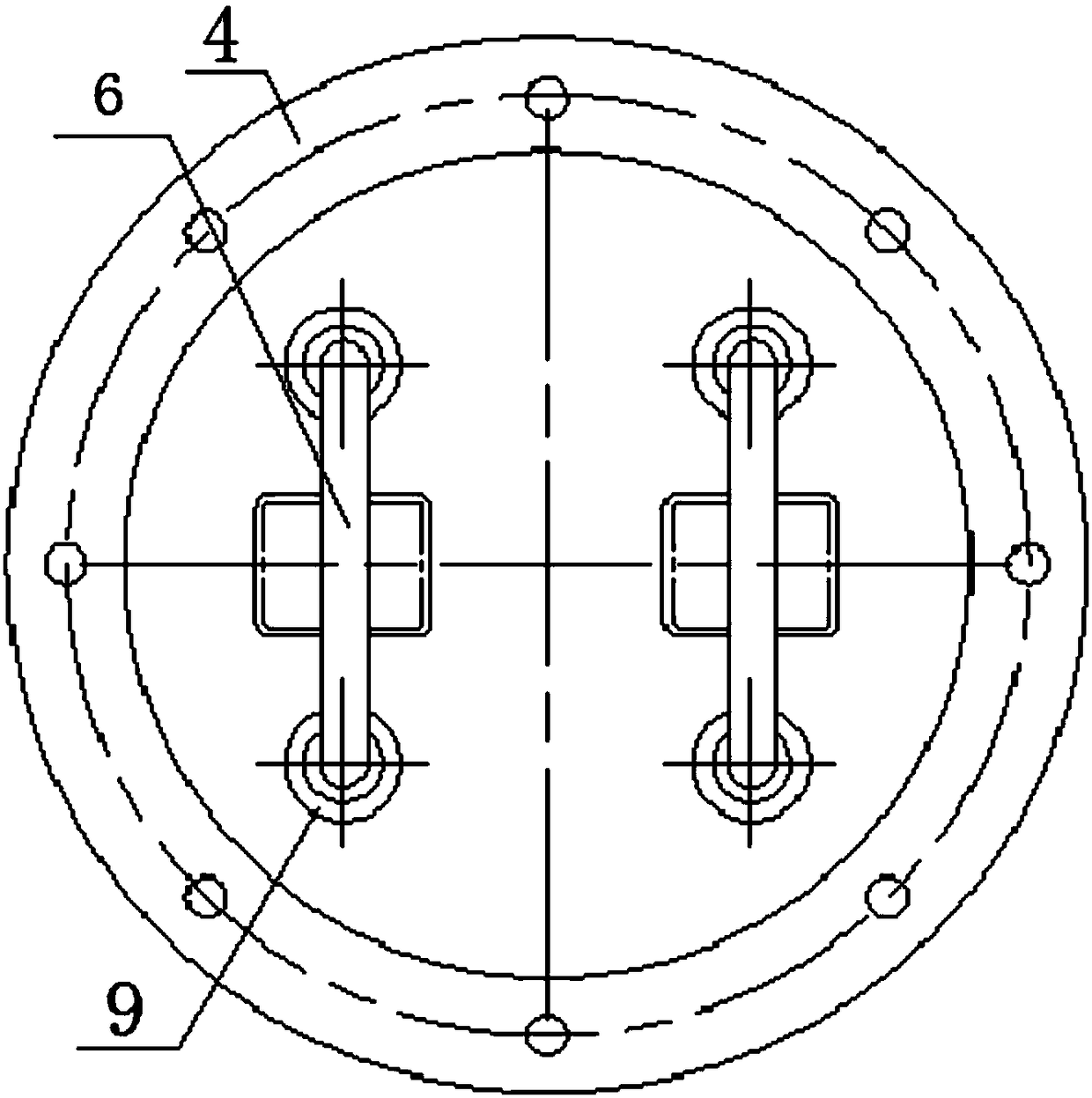 Transformer iron core grounding lead structure