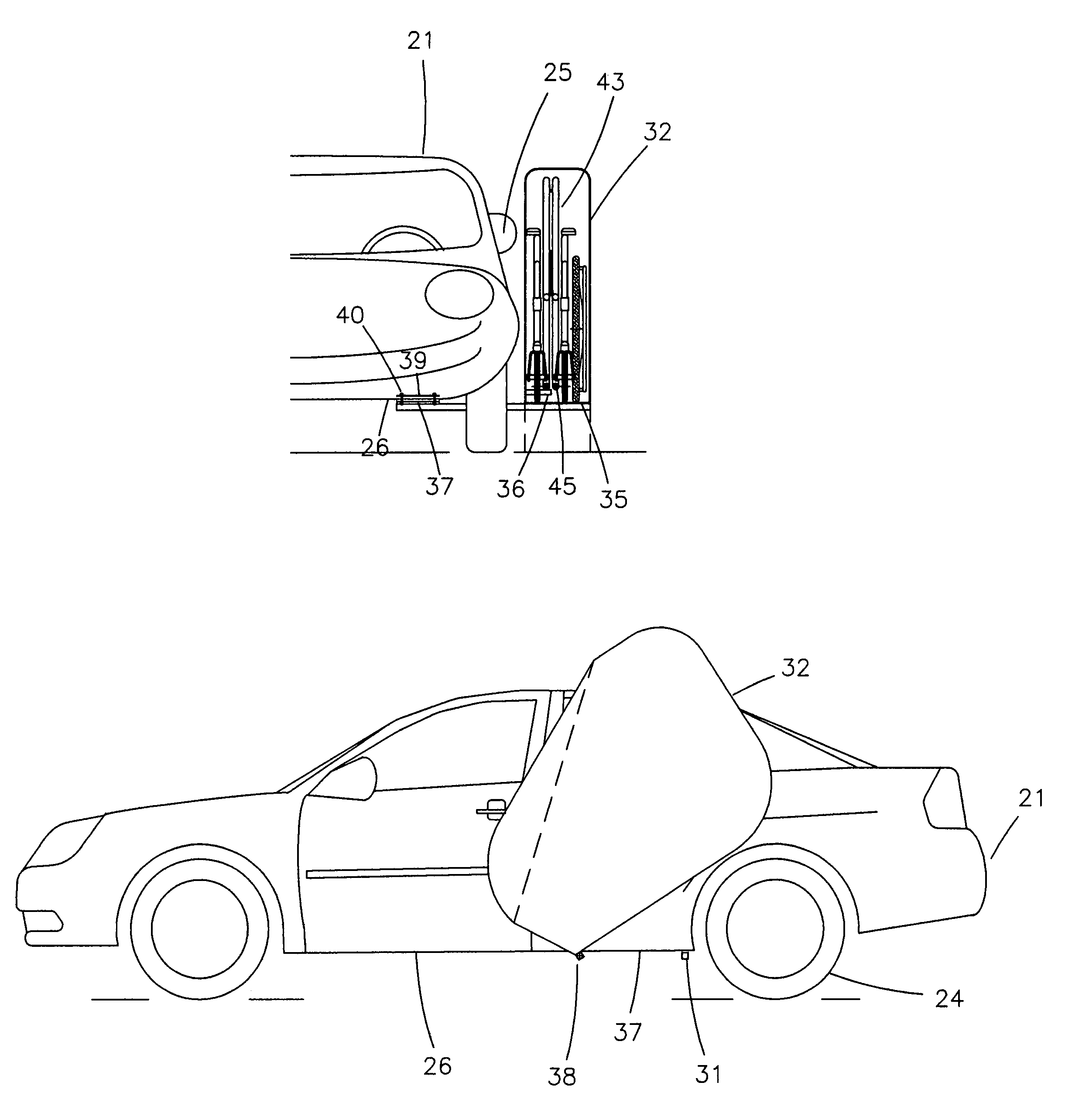 Driver accessible wheelchair carrier