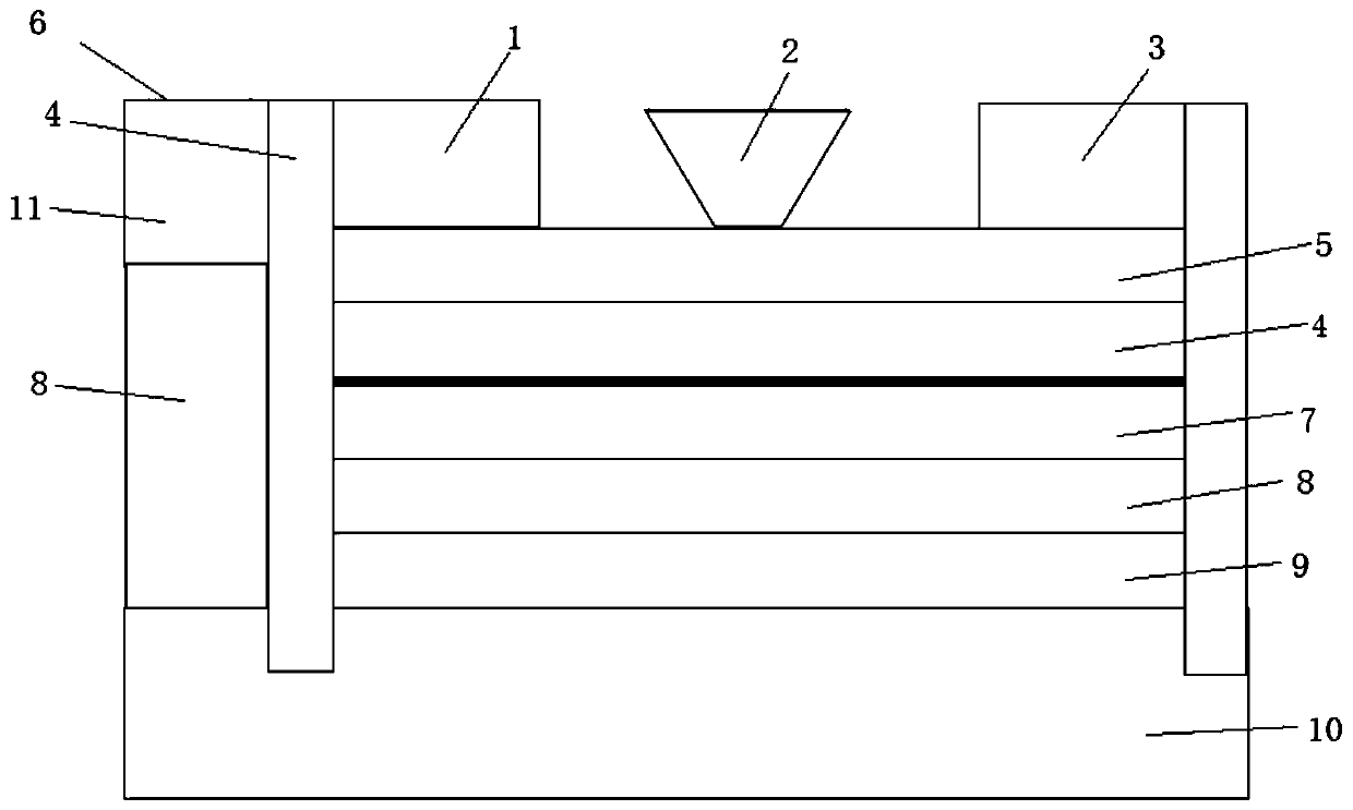 Insulating layer buried transistor structure and device