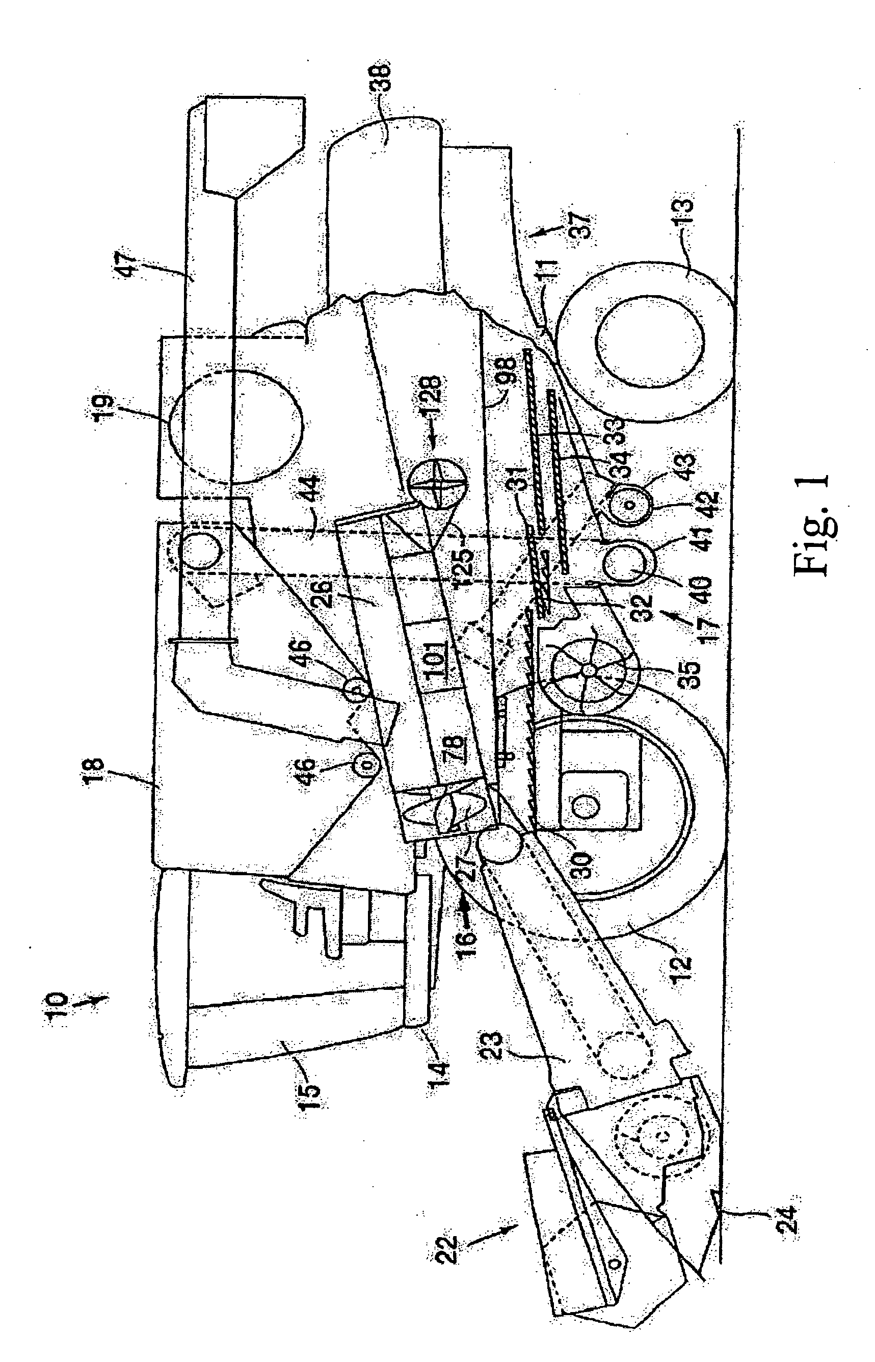 Axial flow combine harvester with adaptable threshing unit