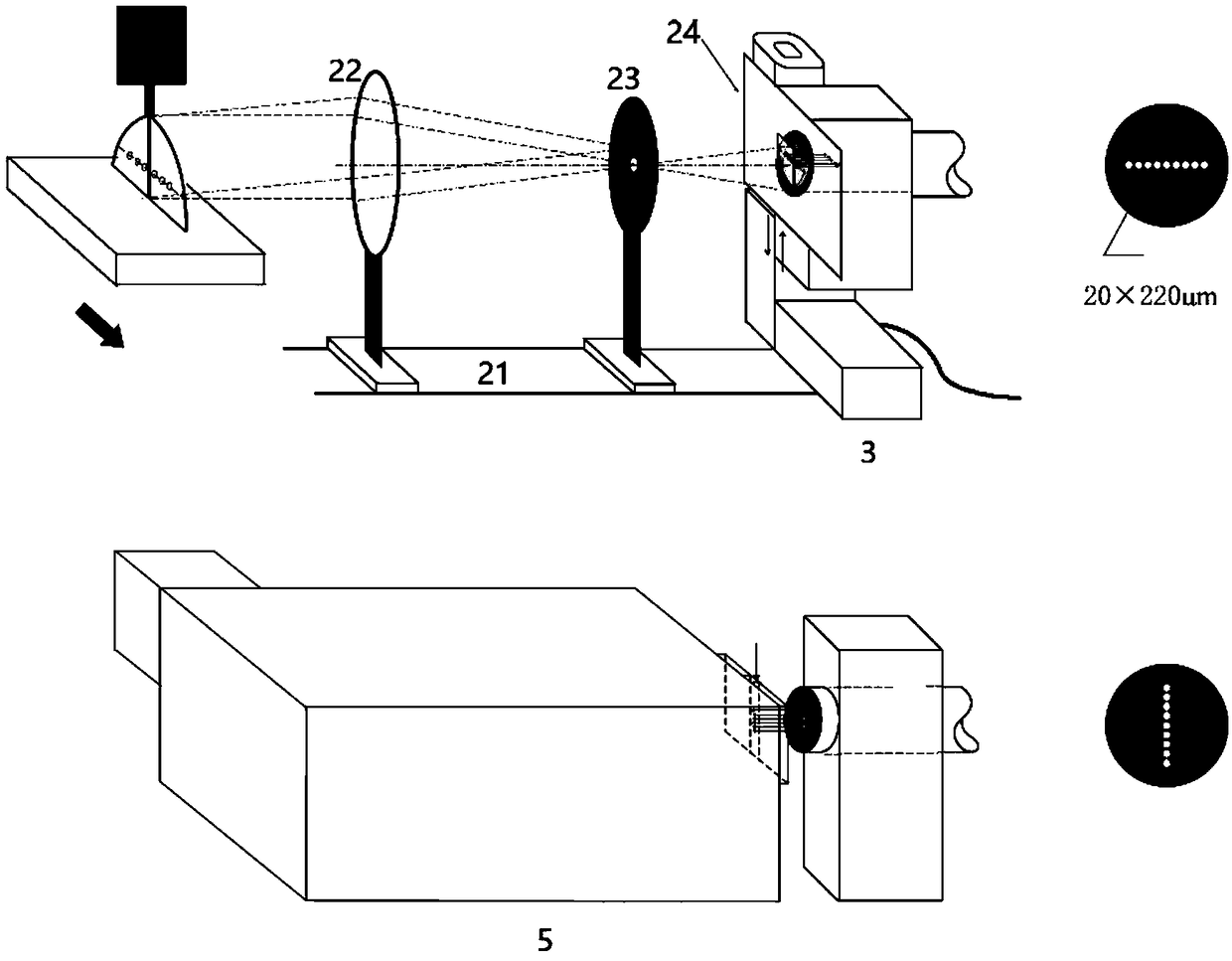 A linear multi-channel acquisition device for synchronous real-time scanning of arc spectrum