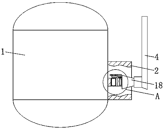 Liquid level detection device for water treatment tank equipment