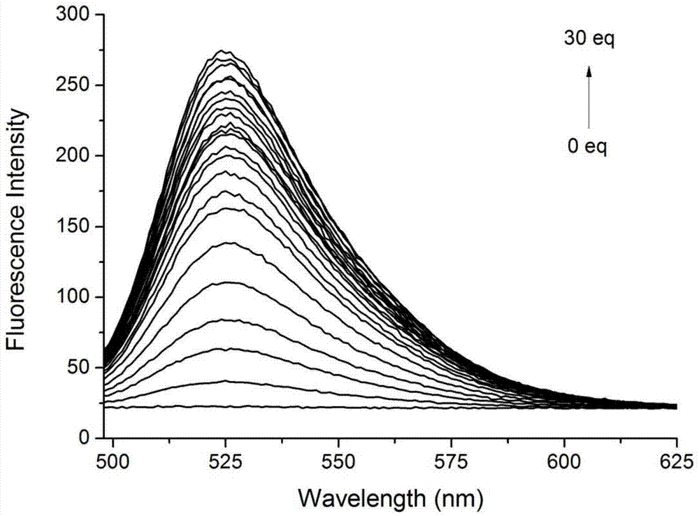 Gold ion probe, and preparation method and application thereof