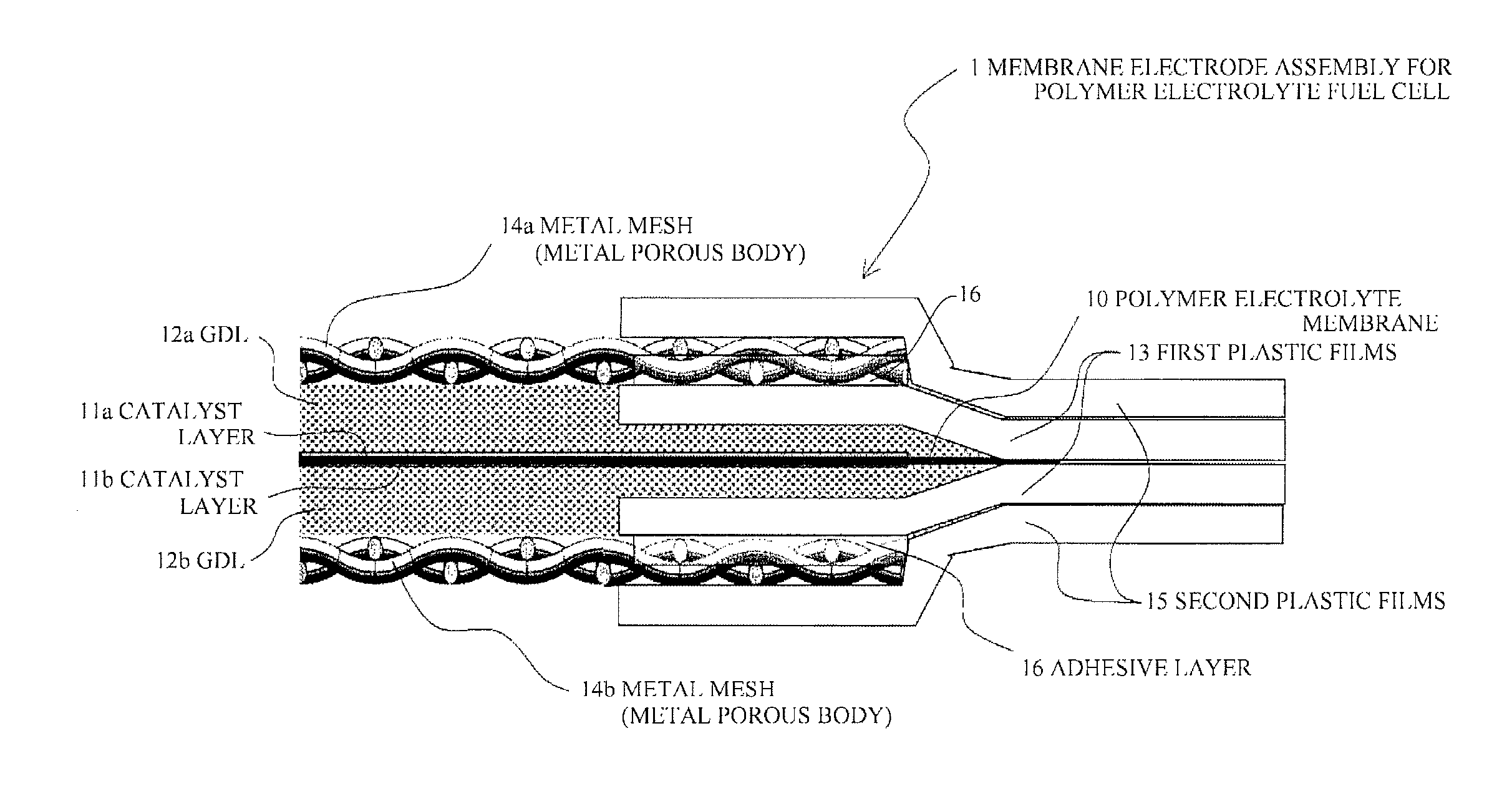 Electrode assembly for solid polymer fuel cell