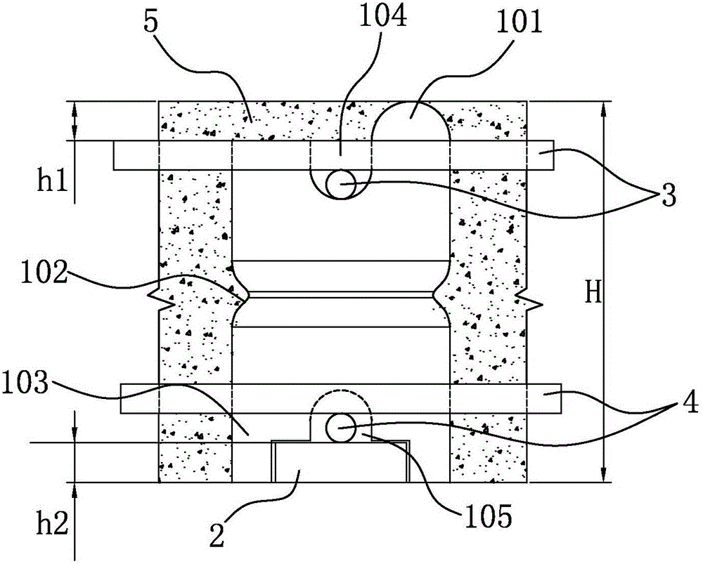 Floor slab reinforcement protective layer double-control precast concrete cushion block and installation method thereof