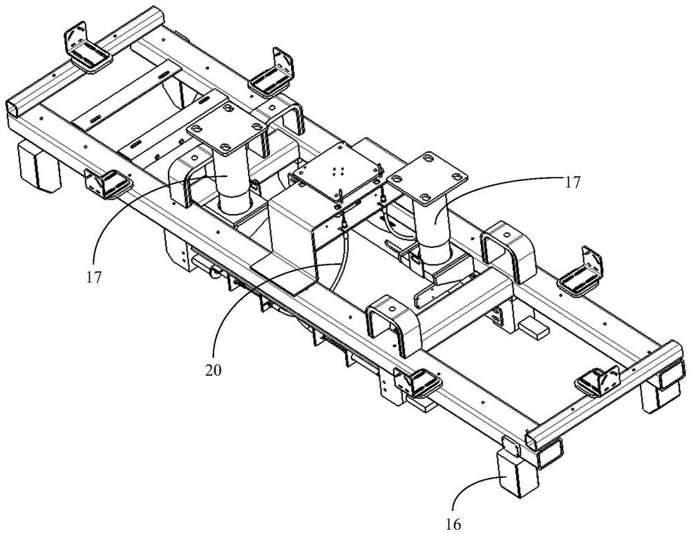 Battery replacing device, battery replacing station and battery replacing method