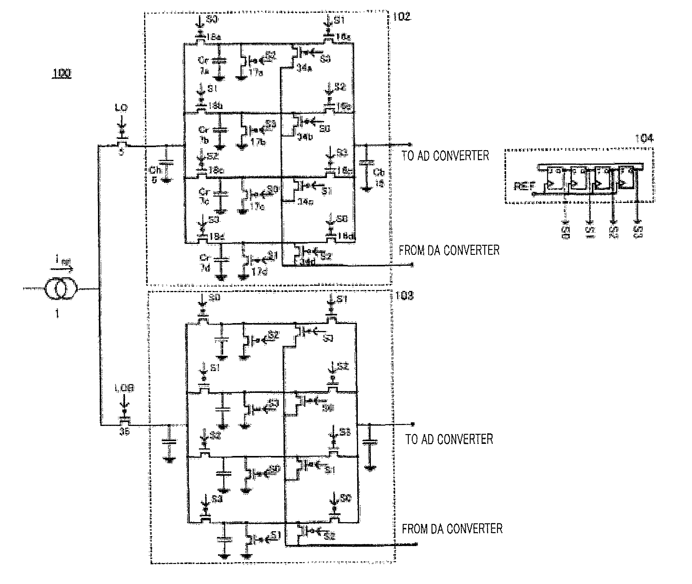 Discrete filter, sampling mixer and wireless device