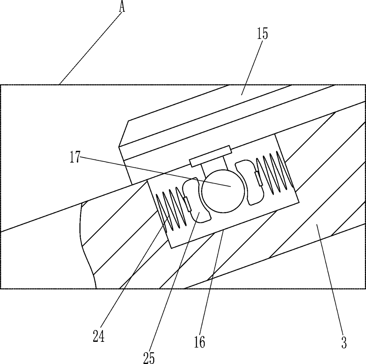 Oil sunflower floral leaf wring-dropping apparatus