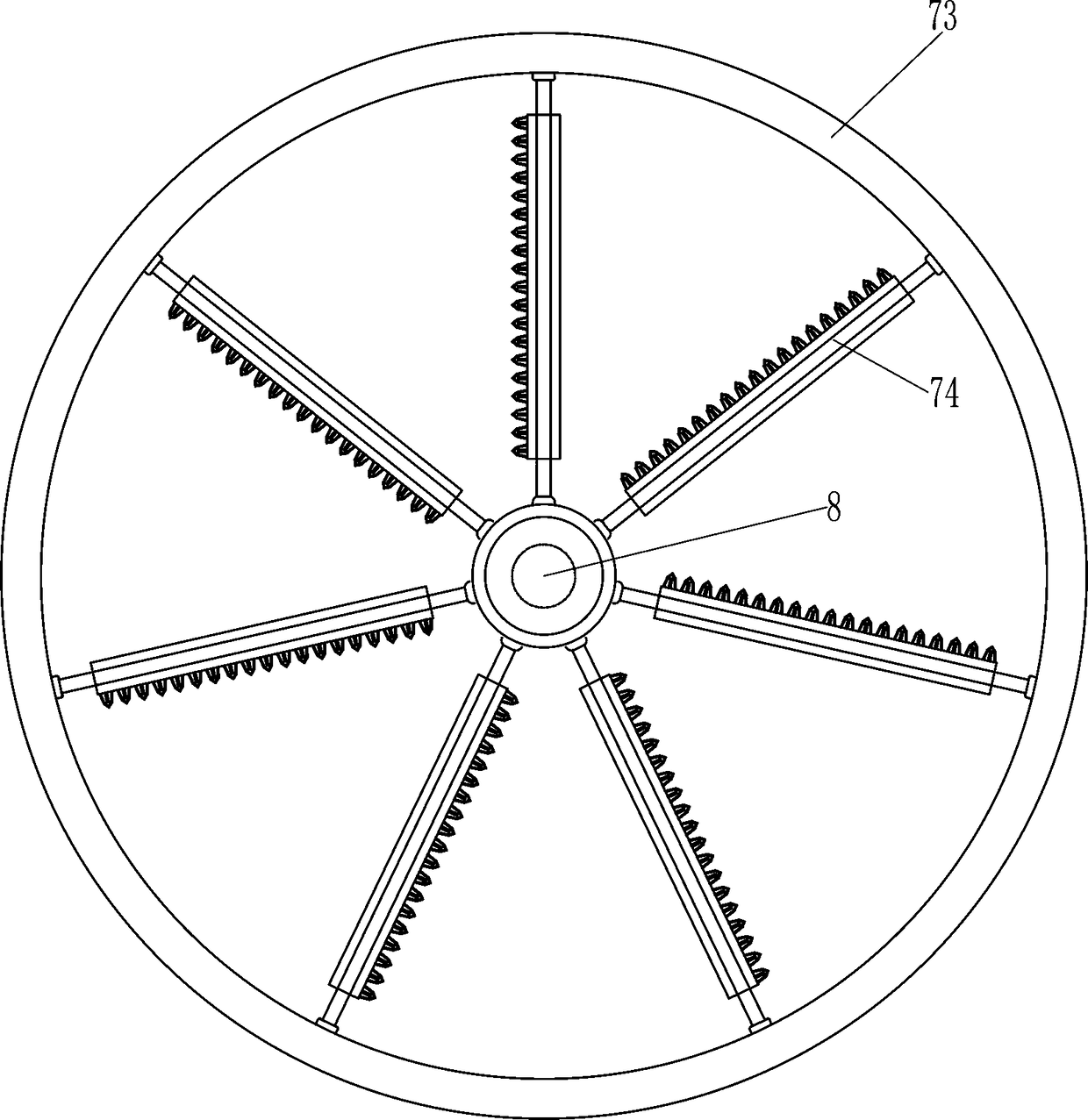 Oil sunflower floral leaf wring-dropping apparatus