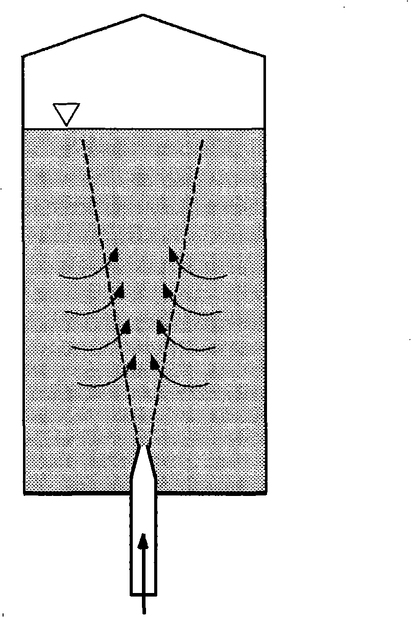 Method for mixing a liquid in a sealed container with a fine-particle solid, container of this type, ejector jet and use of a jet of this type