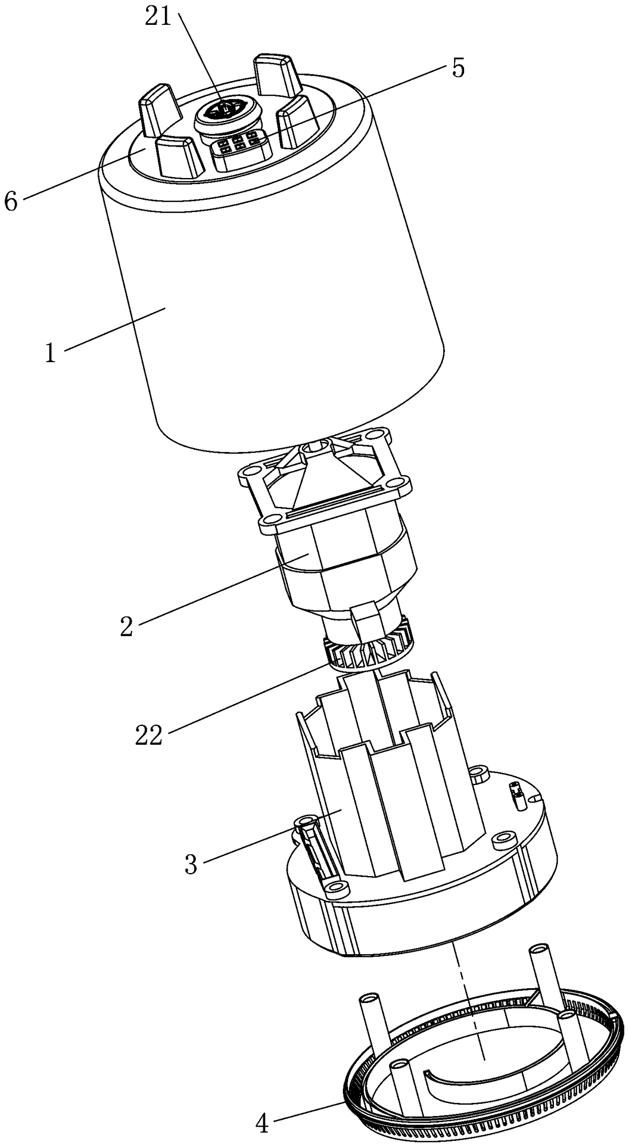 Air inlet and outlet structure of food processor