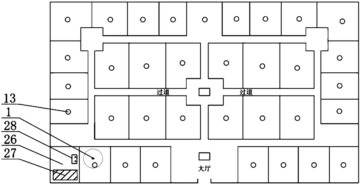 Exhibition hall guide device connected with a Bluetooth headset