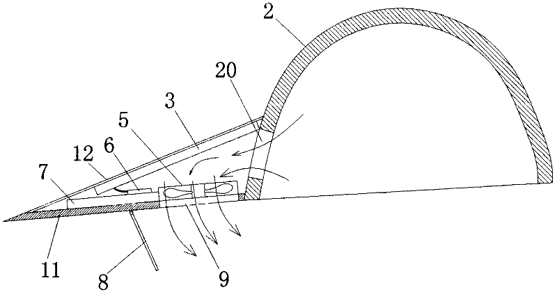 Refrigerated hat with internal extraction of the hat and blowing of the face