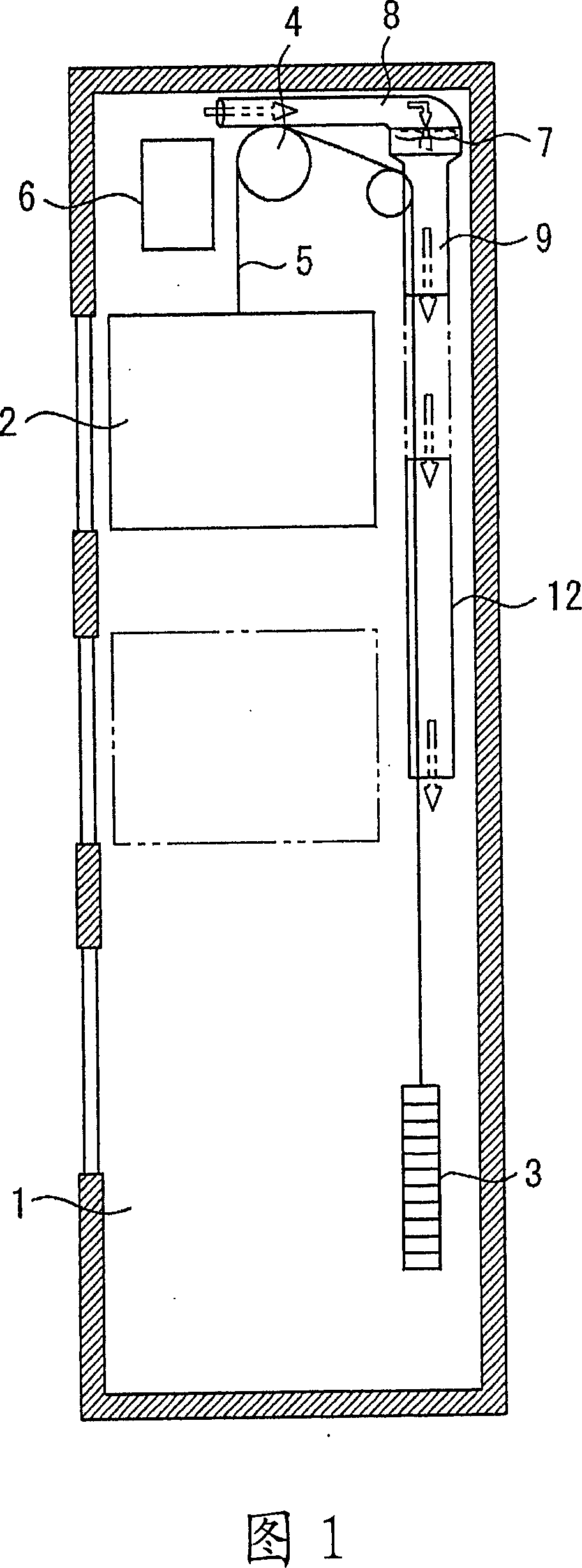 Heat radiator for elevator hoistway