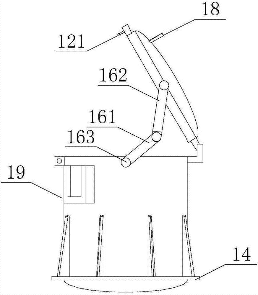 An explosive-removal robot combined with wheels, legs, arms and tanks