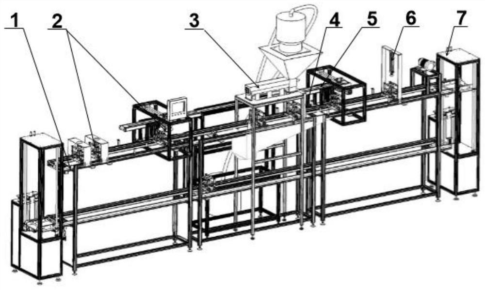 A kind of automatic production line of glutinous rice lotus root filling rice