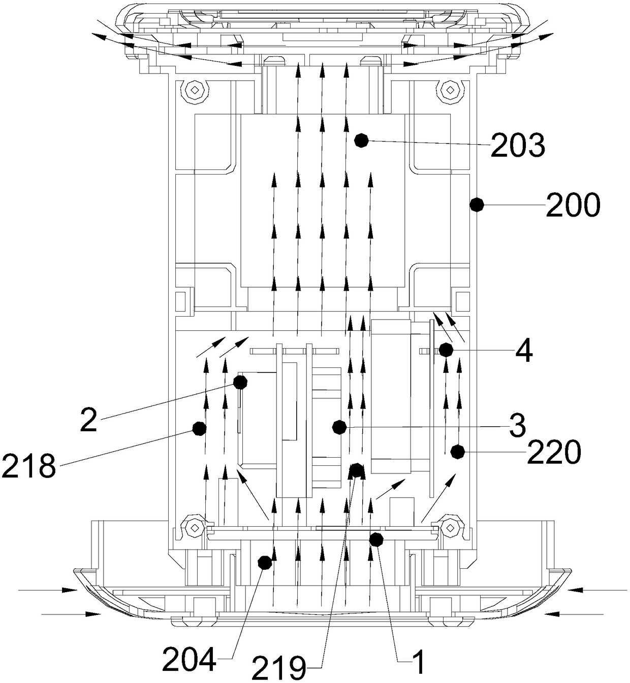 A detection air duct of indoor air environment monitoring equipment