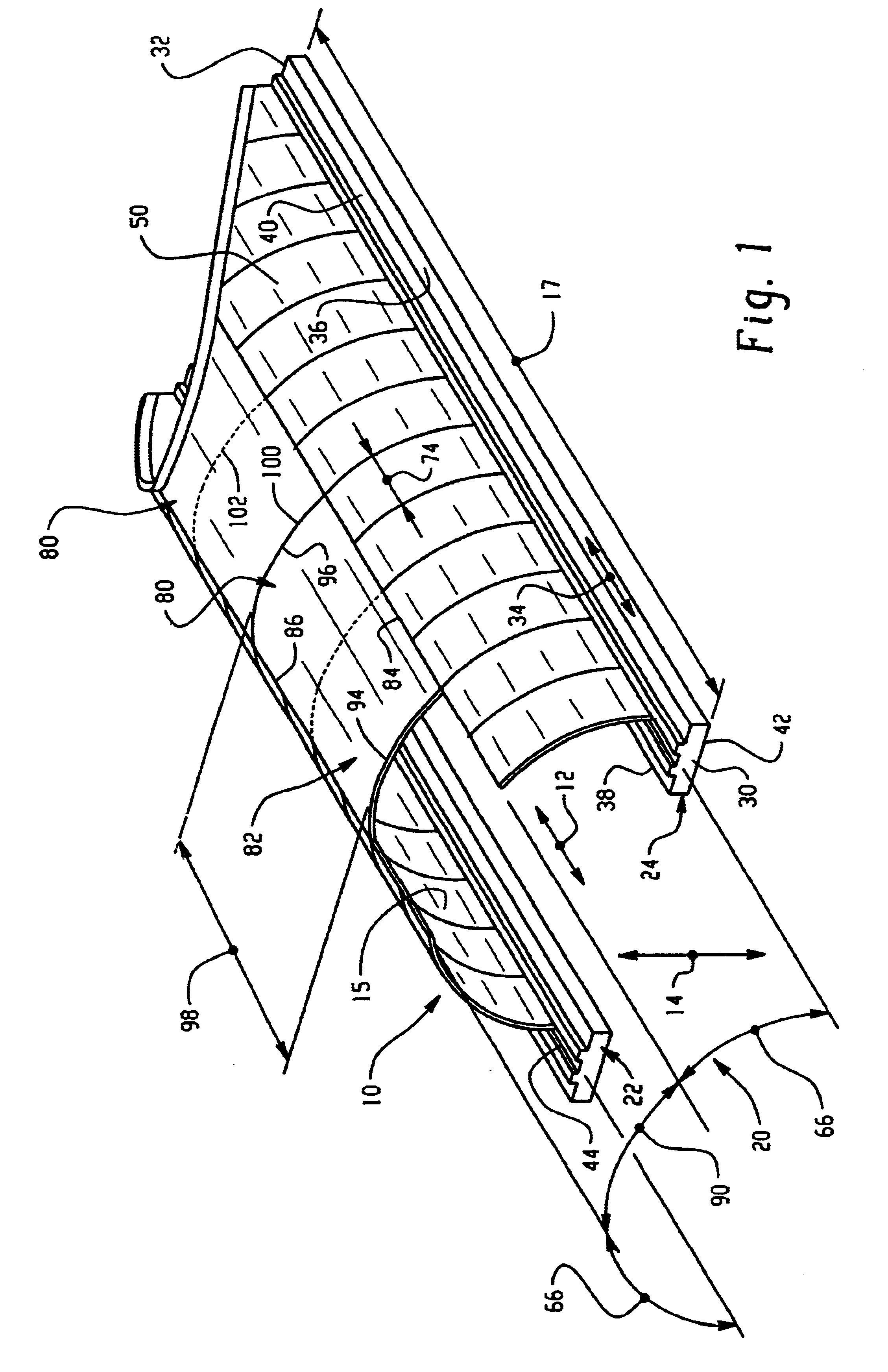 Hybrid arched overfilled structure