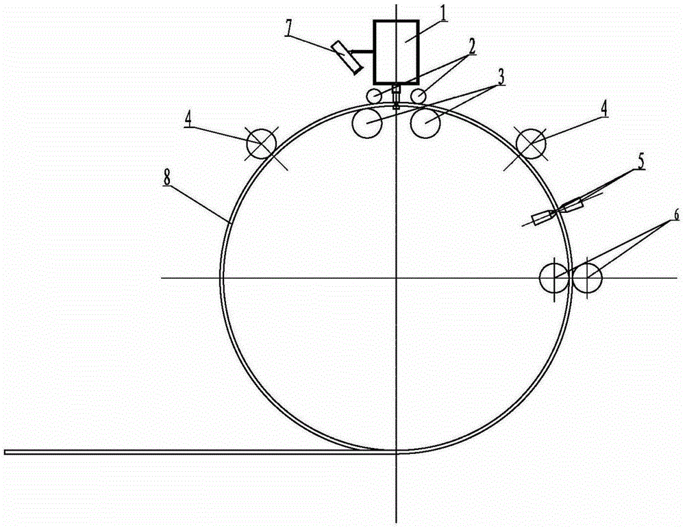 Aluminum and aluminum alloy spiral tube forming welding equipment