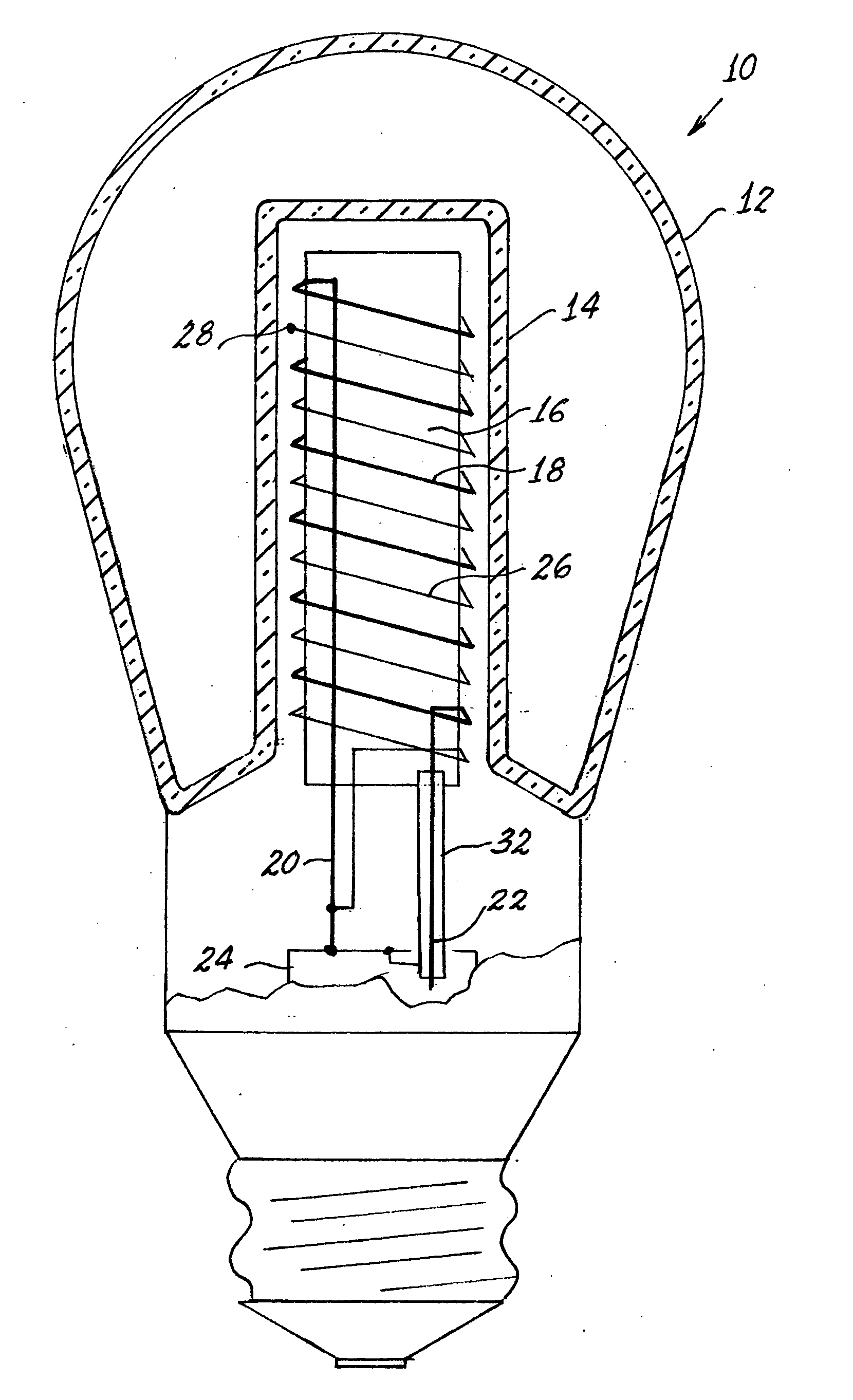 RF induction lamp with reduced electromagnetic interference