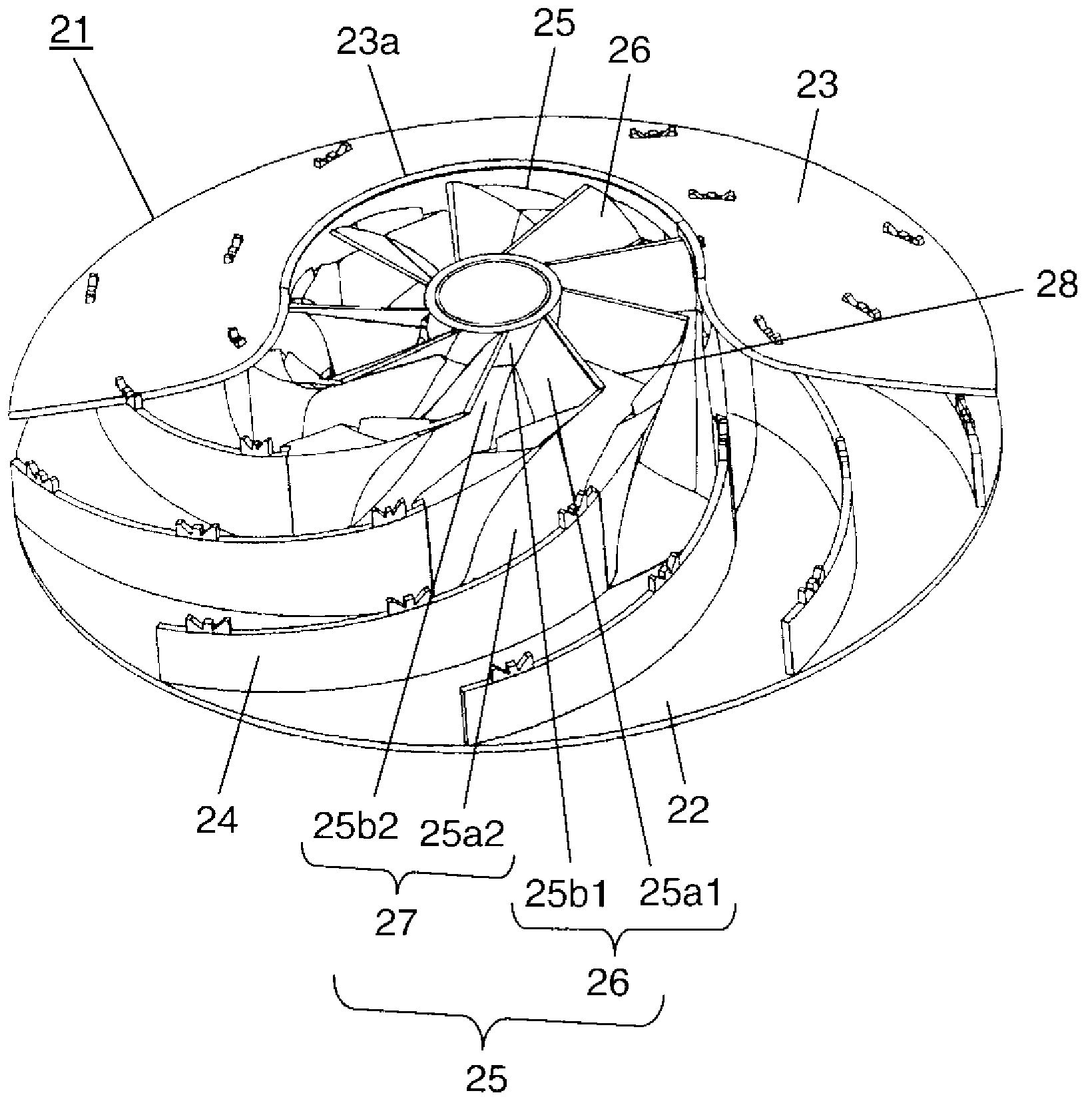 Impeller, electric air blower using same, and electric cleaner using electric air blower