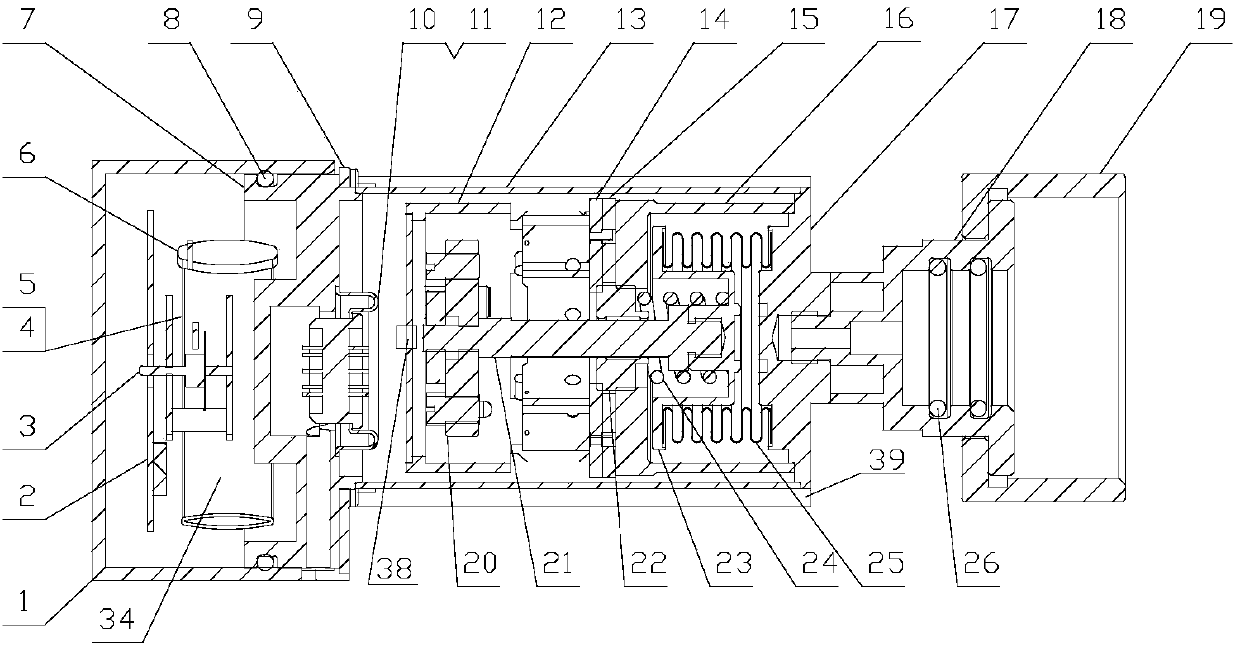 Miniaturized large-range gas density relay