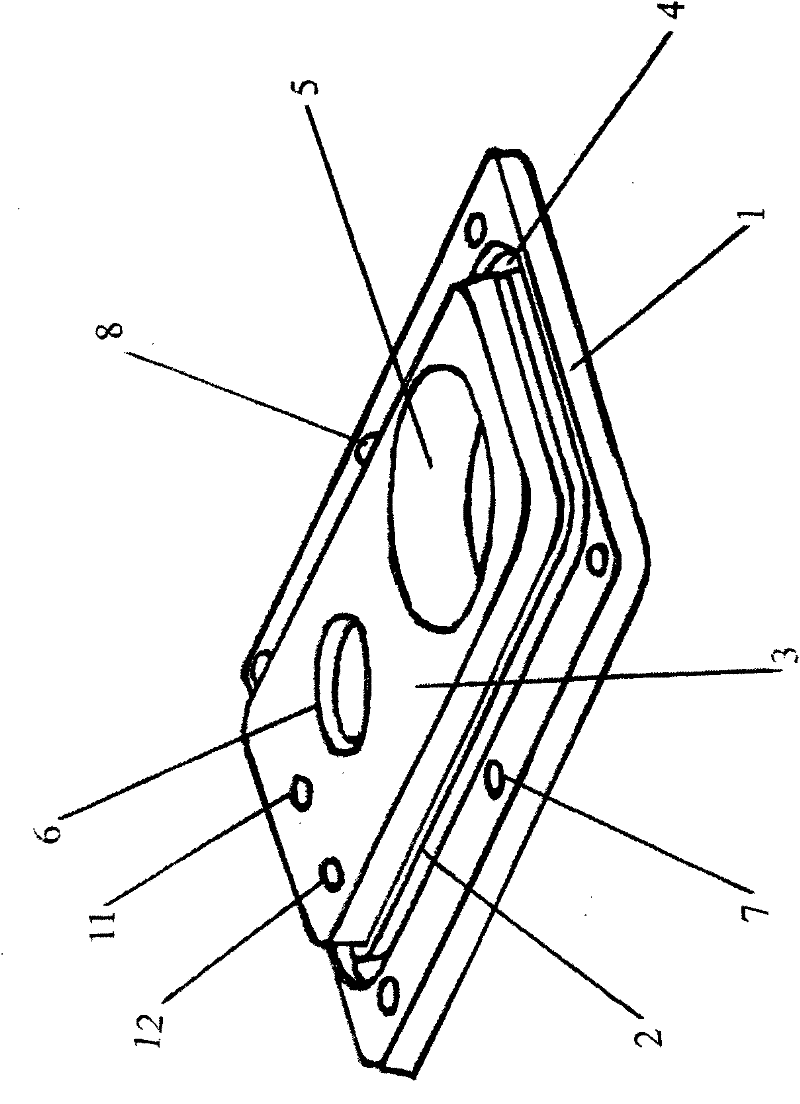 A coding machine base with an annular groove