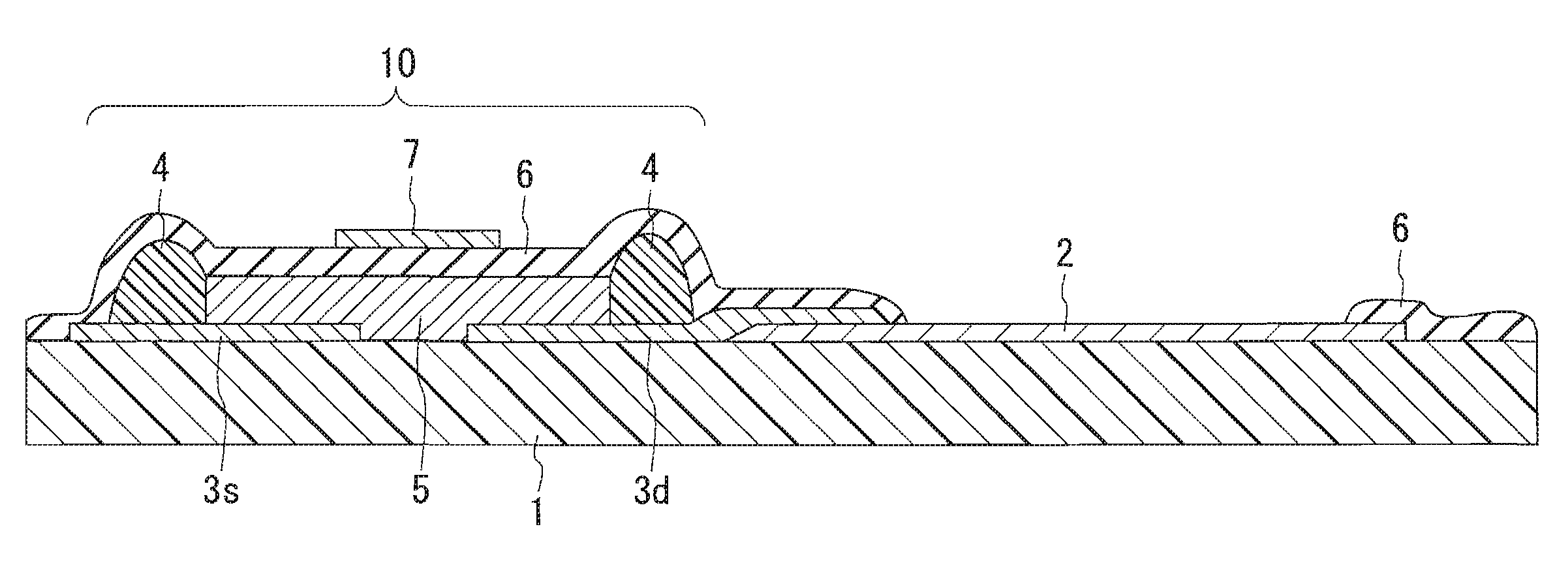 Thin film transistor, method of manufacturing the same, and electronic device using the same