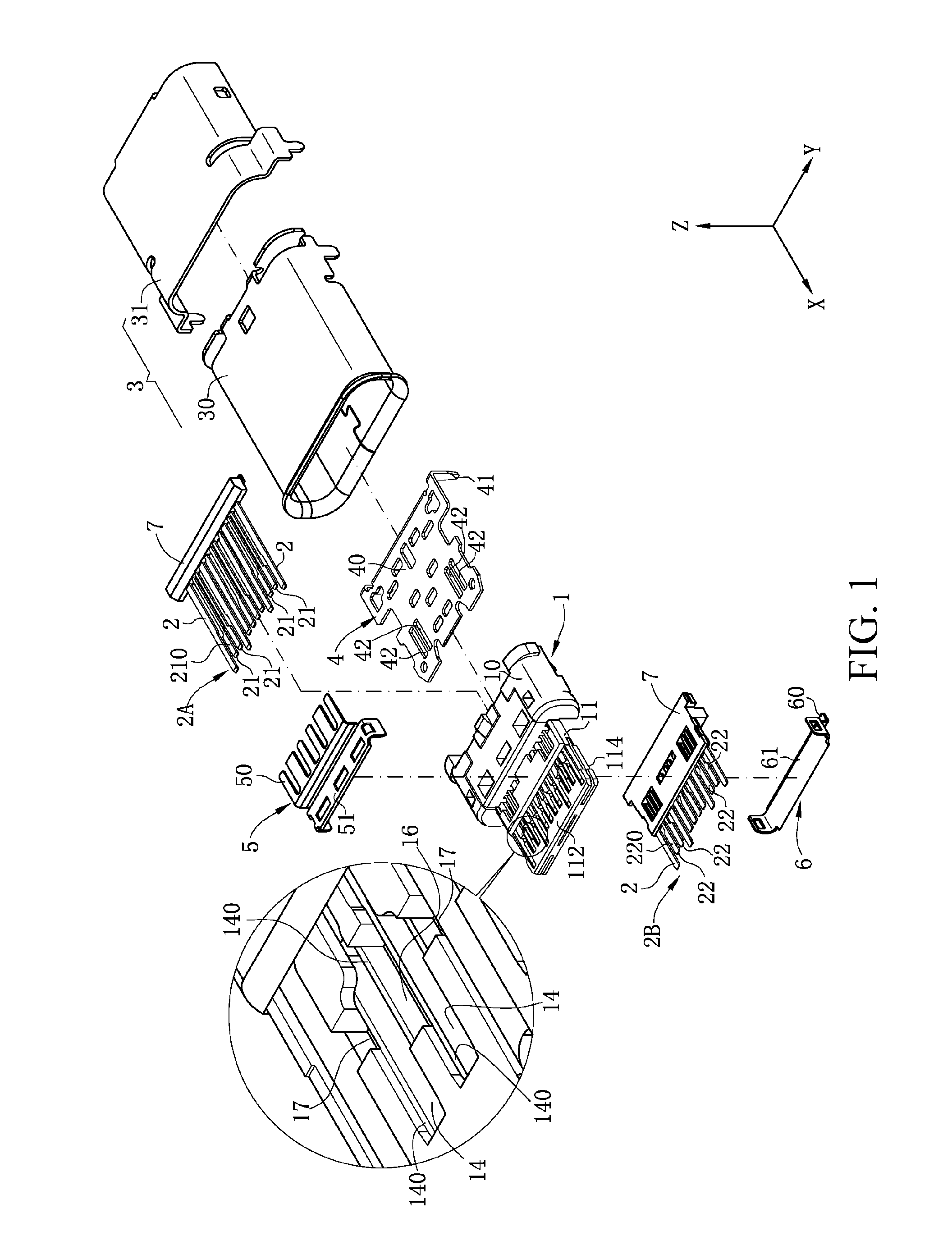 Electrical connector for transferring high frequency signal