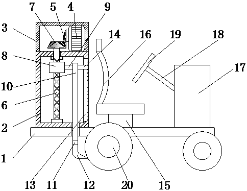 Tiller adjustable in tilling depth