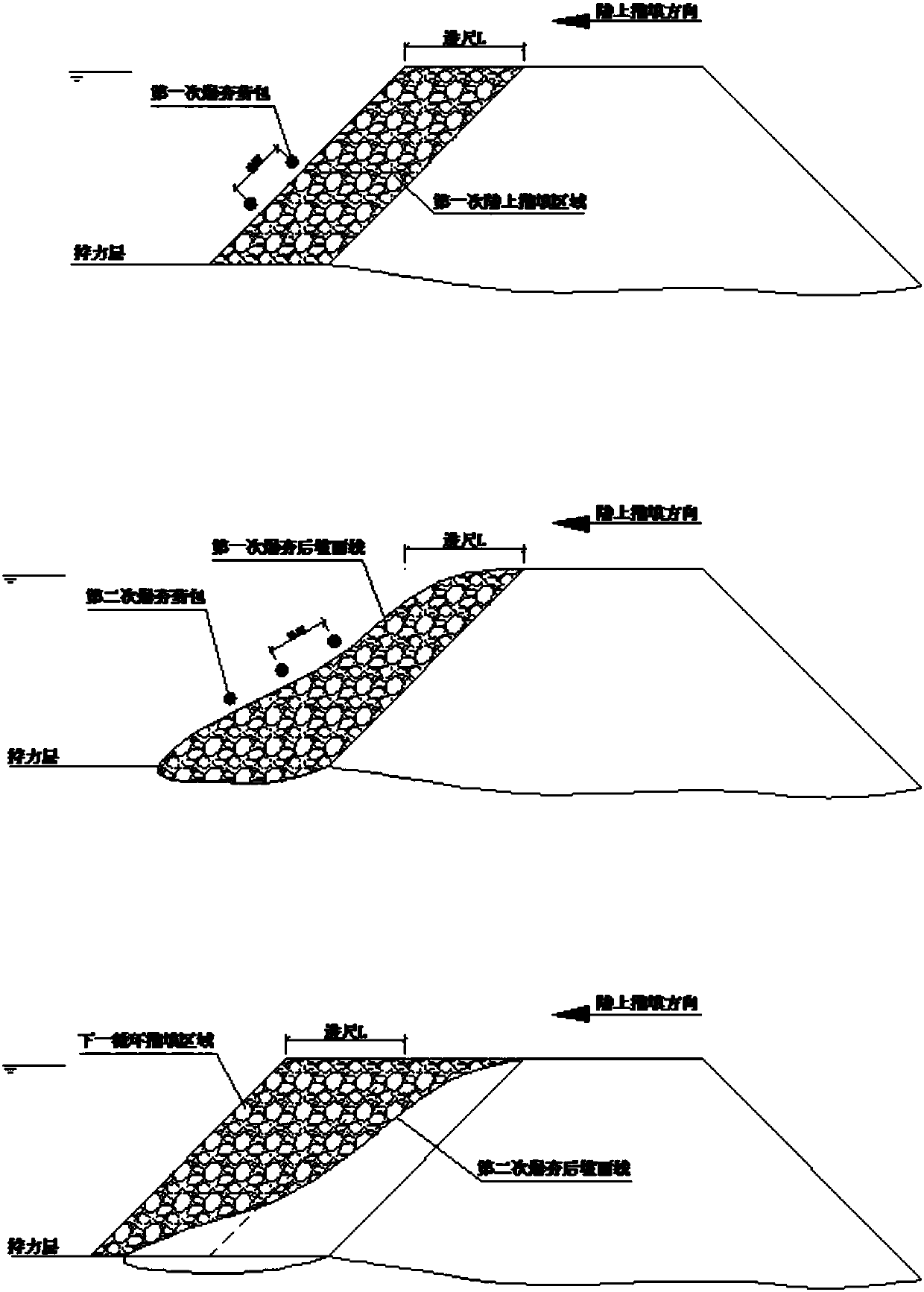 Large-area blasting compaction treatment method of runway foundation