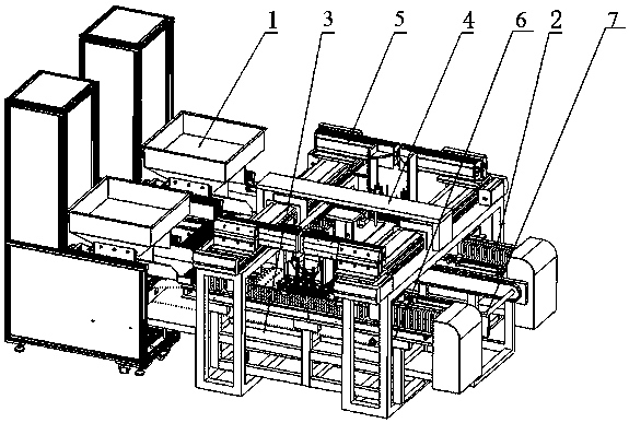 Grape and betel nut dynamic positioning and assembling mechanism and method