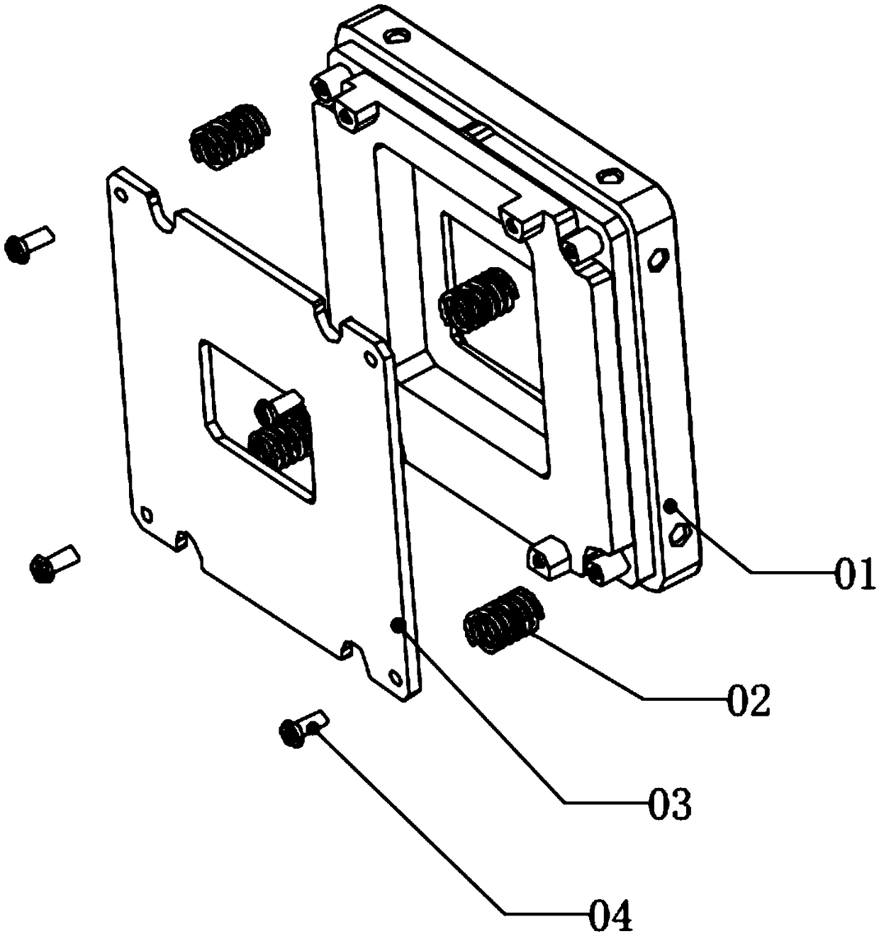 Flatness adjusting device and camera