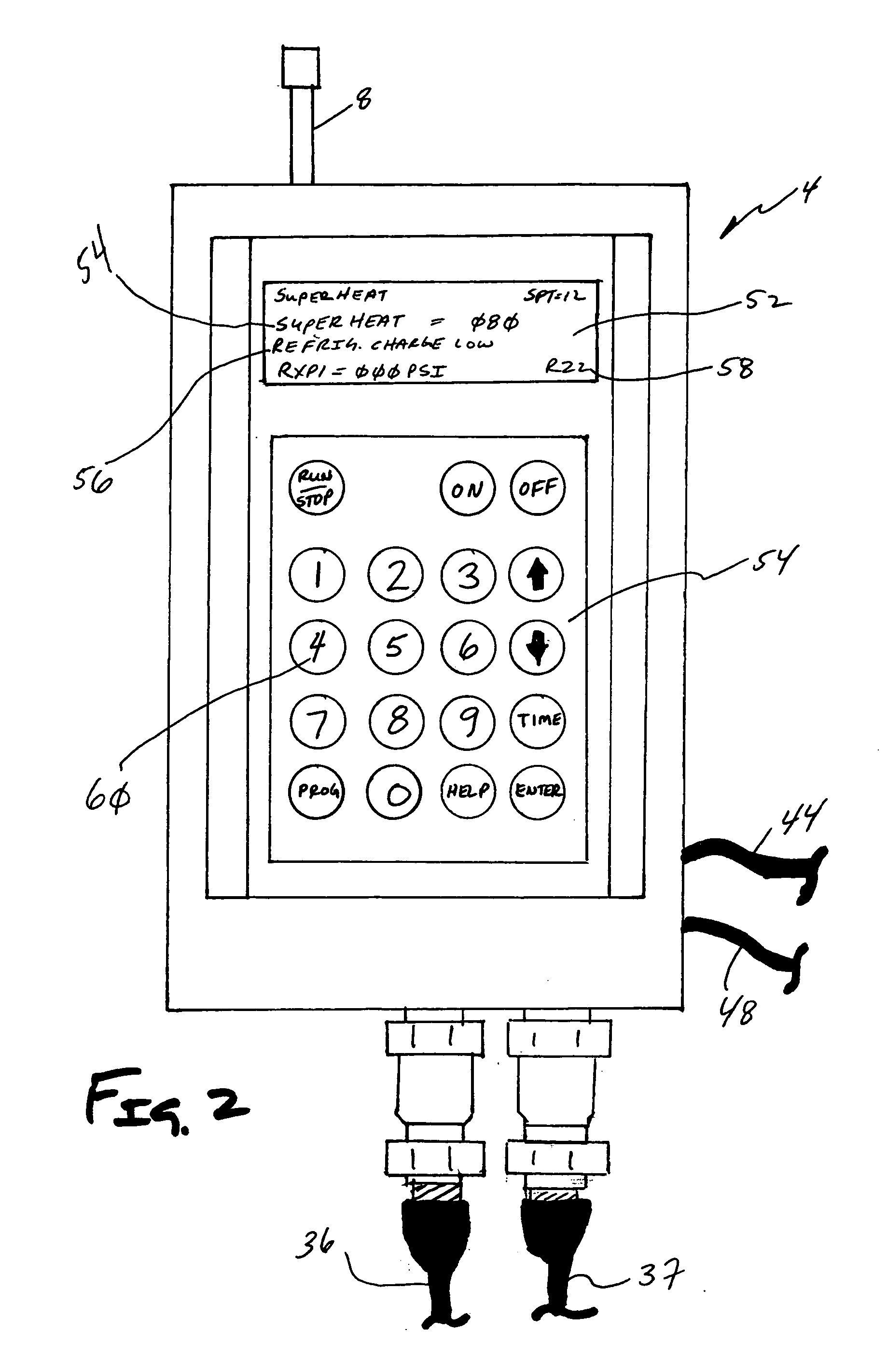 HVAC monitor and superheat calculator system