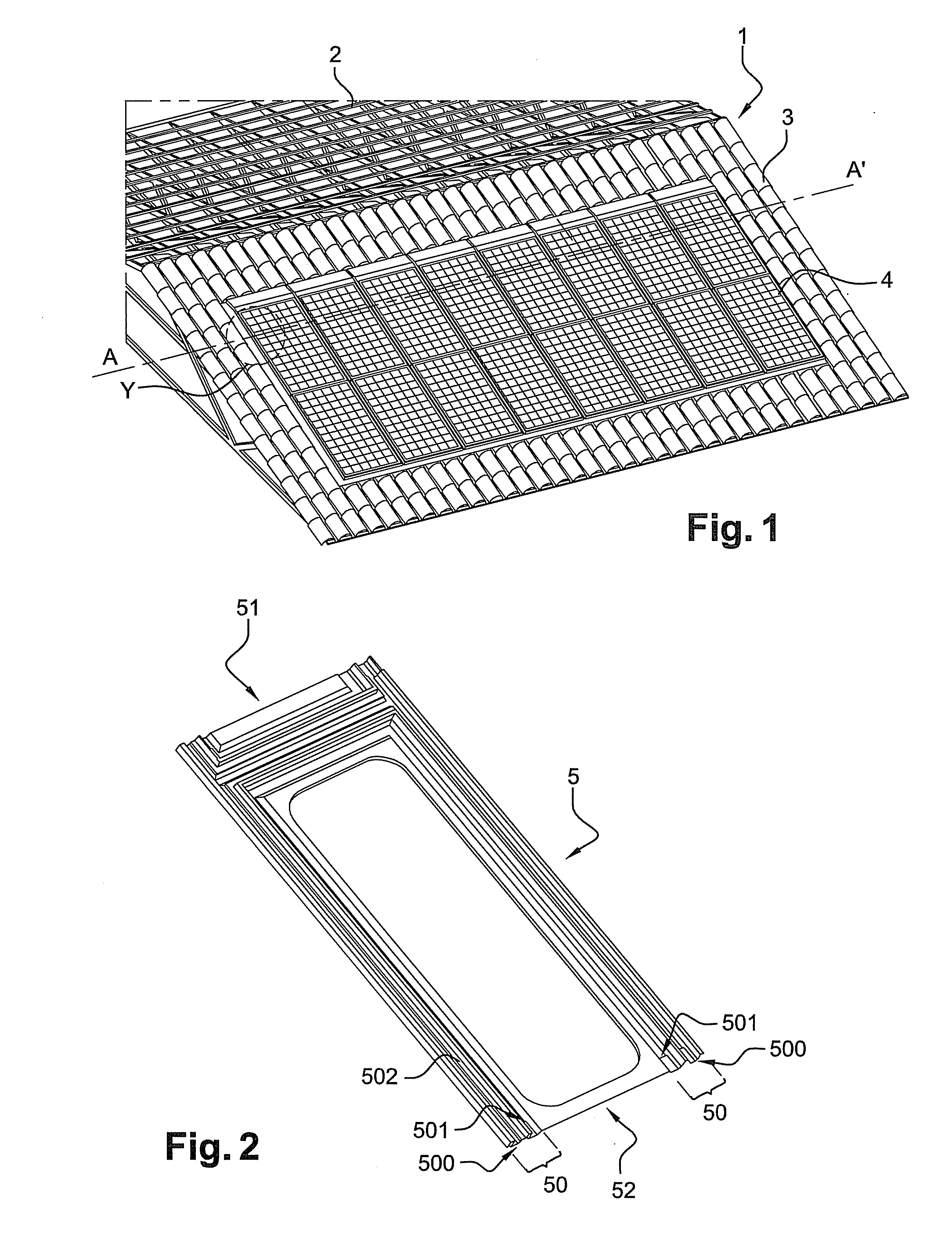 Structure for rigidly connecting solar panels to a fixture