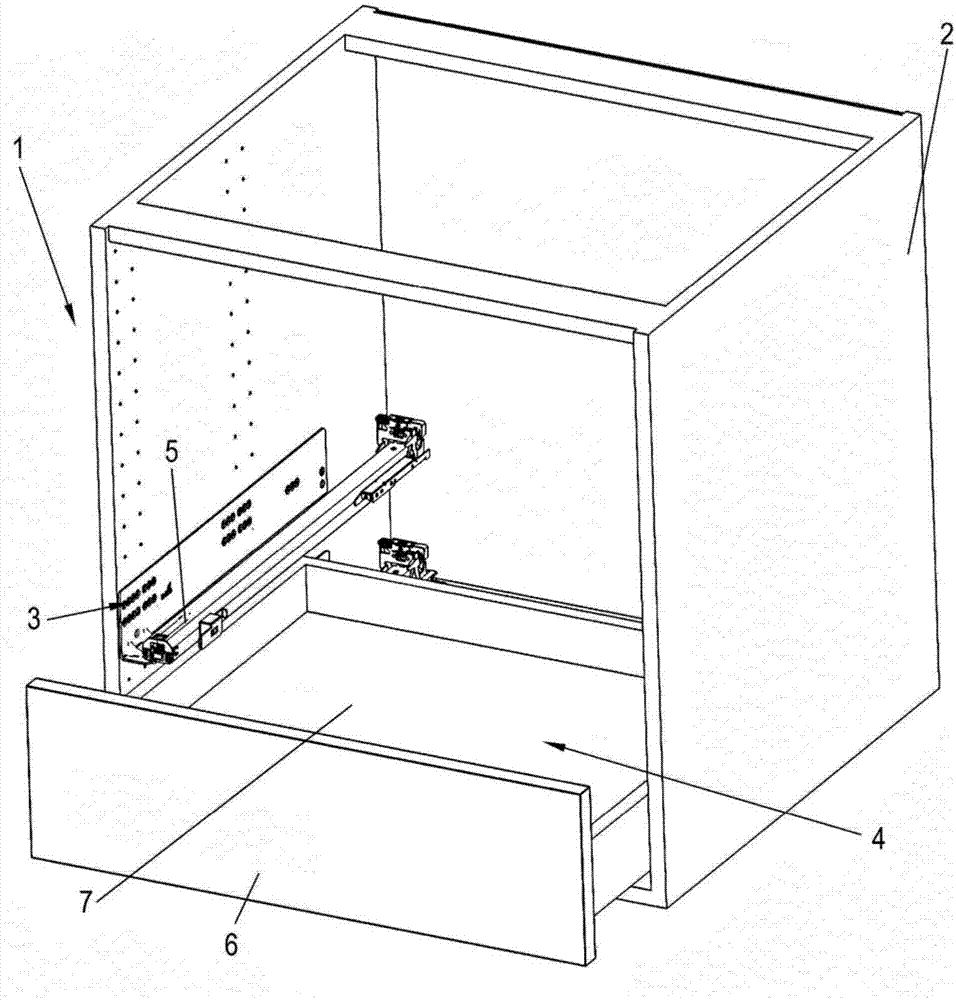 Device and method for fixing a push element