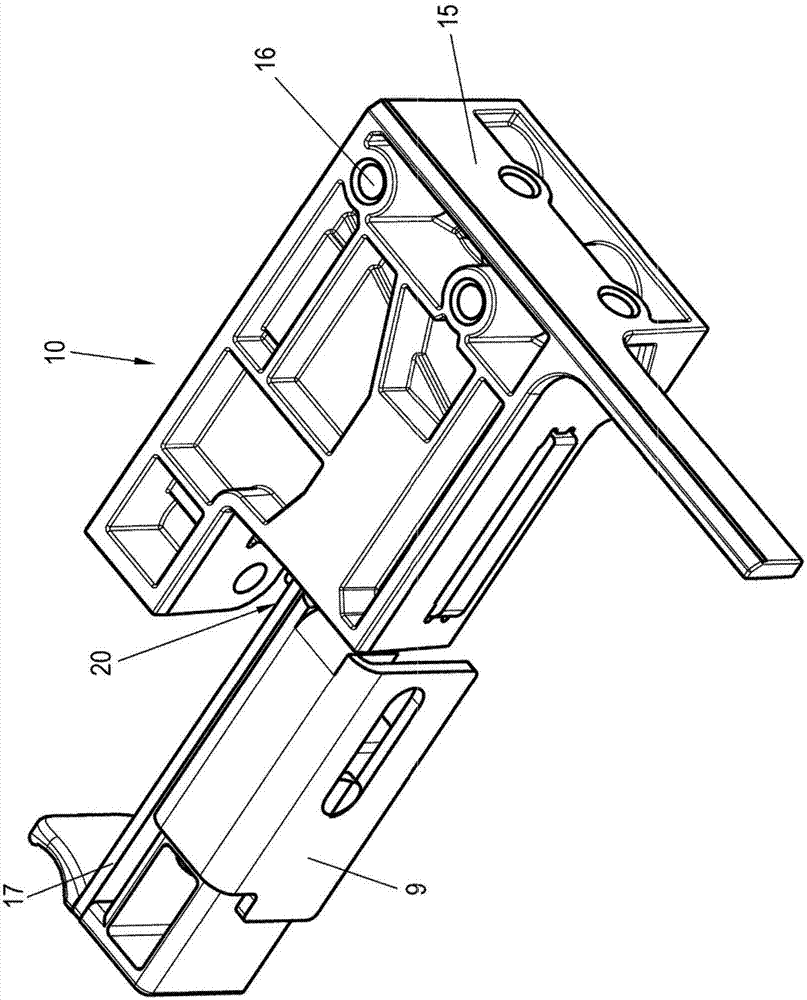 Device and method for fixing a push element