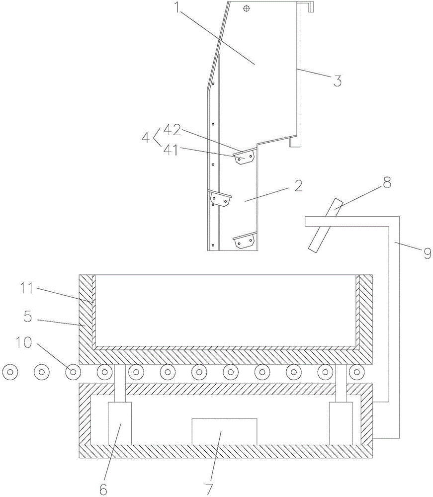 Automatic steel ball buffering and receiving device