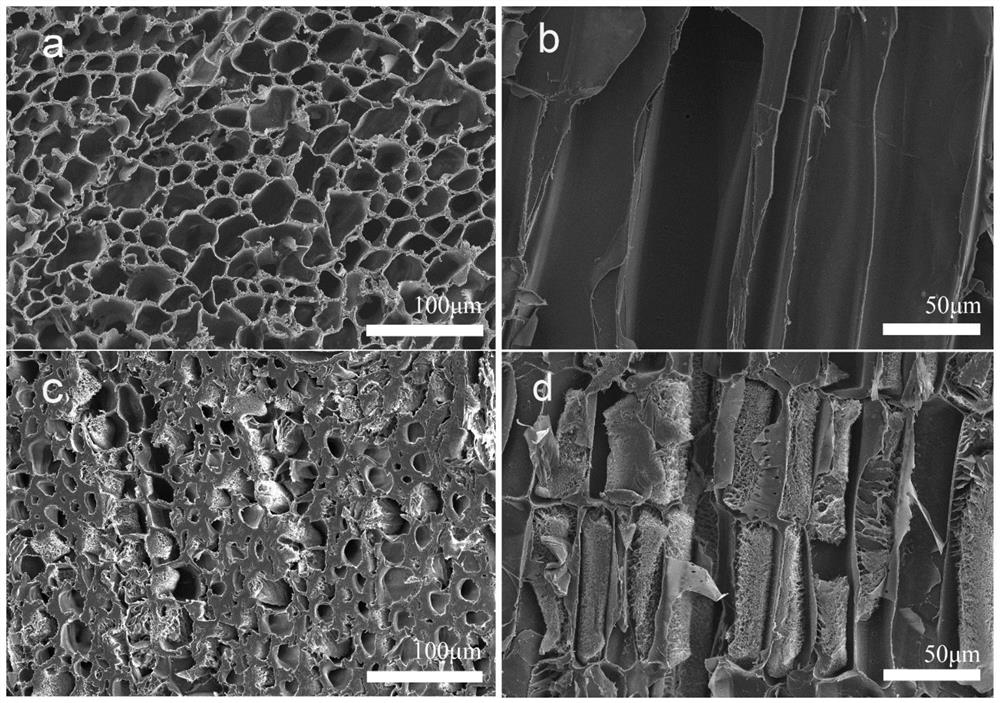 High-strength anisotropic aerogel type wood structure and preparation method thereof