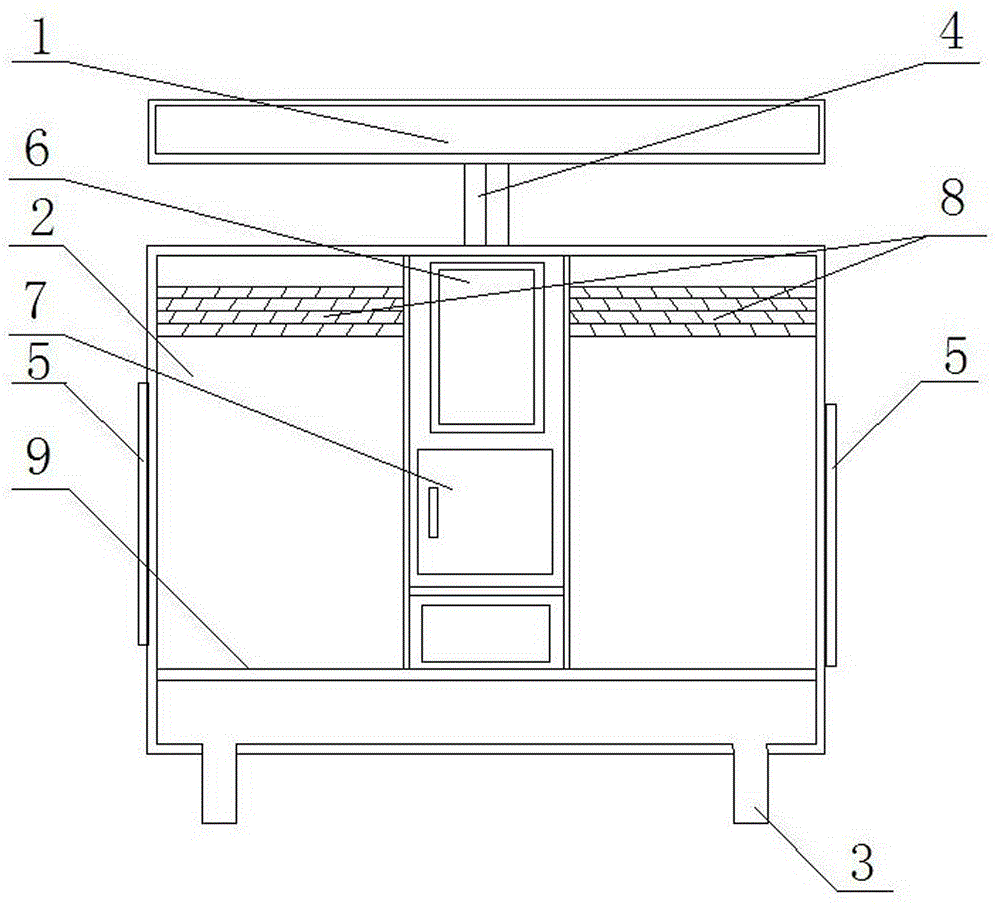 Solid waste collection dustbin with smashing device