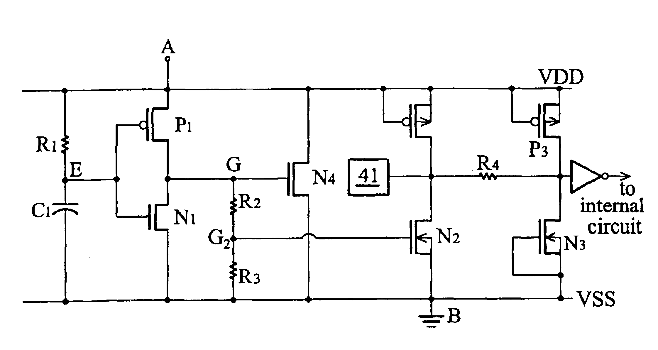 Gate-coupled MOSFET ESD protection circuit