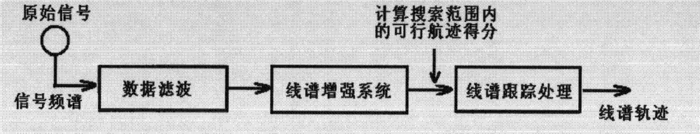 Dim target frequency spectrum tracking method based on dynamic programming