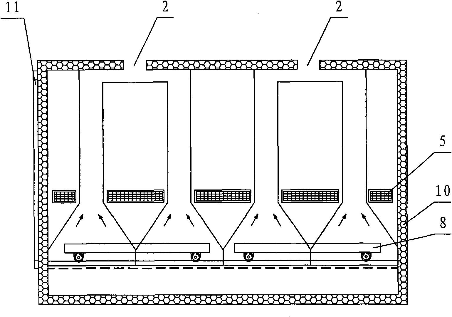 Special oven used for manufacturing cured epoxy resin dry type transformer coil and manufacturing method thereof